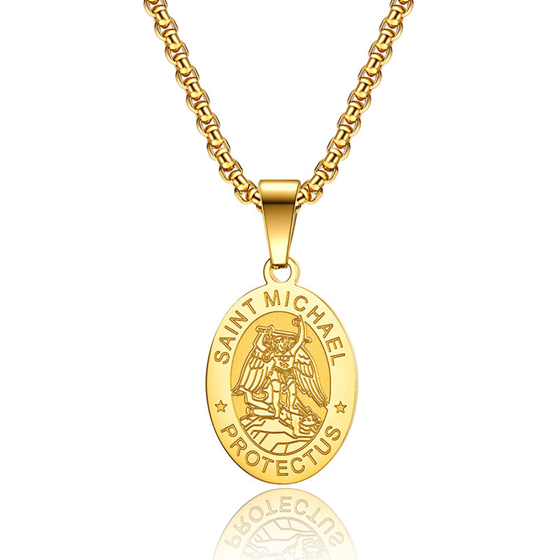 Archangel Protection Pendant - 18K Gold Plated Necklace