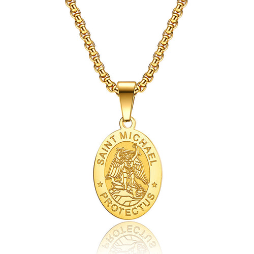 Archangel Protection Pendant - 18K Gold Plated Necklace