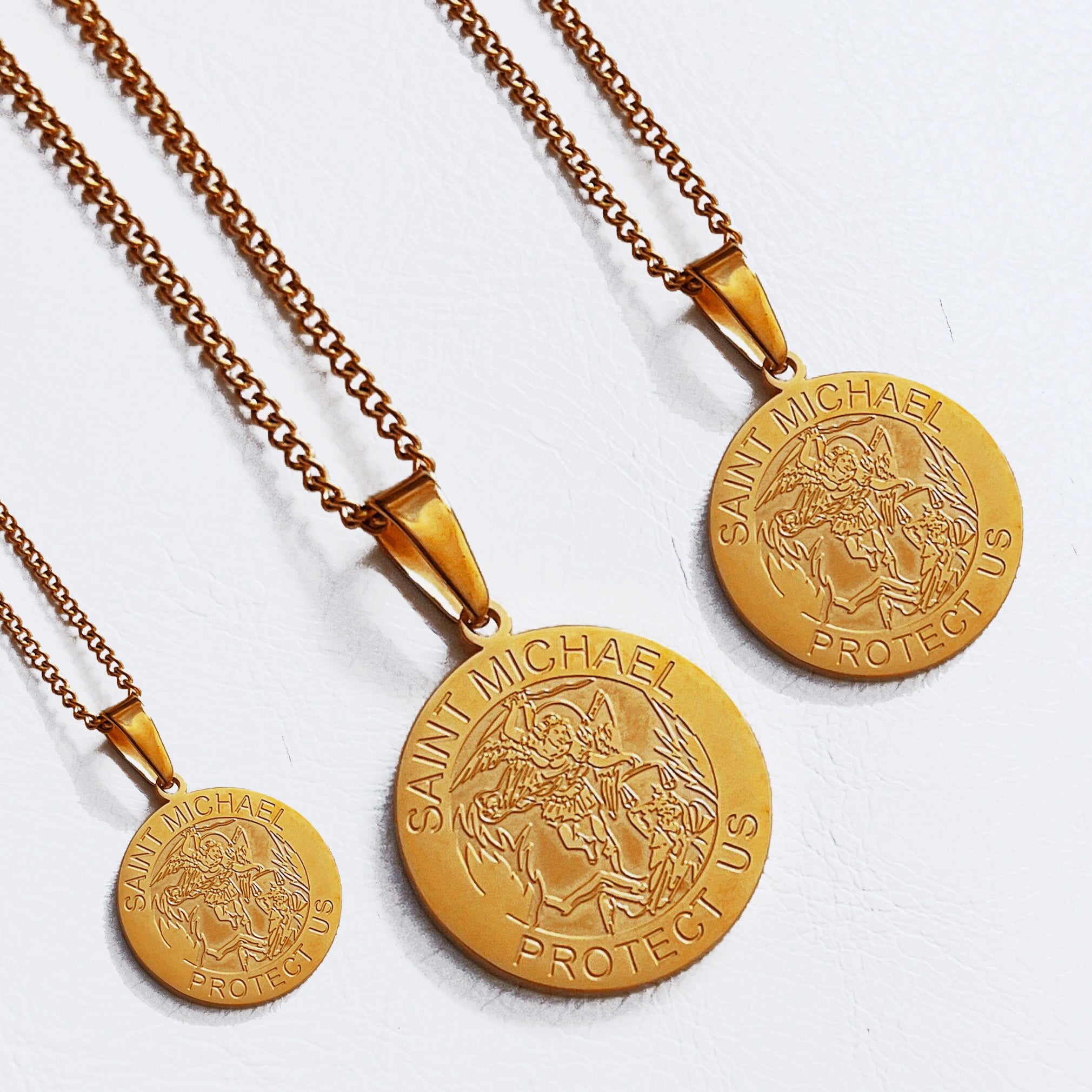 Archangel Protection Pendant - 18K Gold Plated Necklace