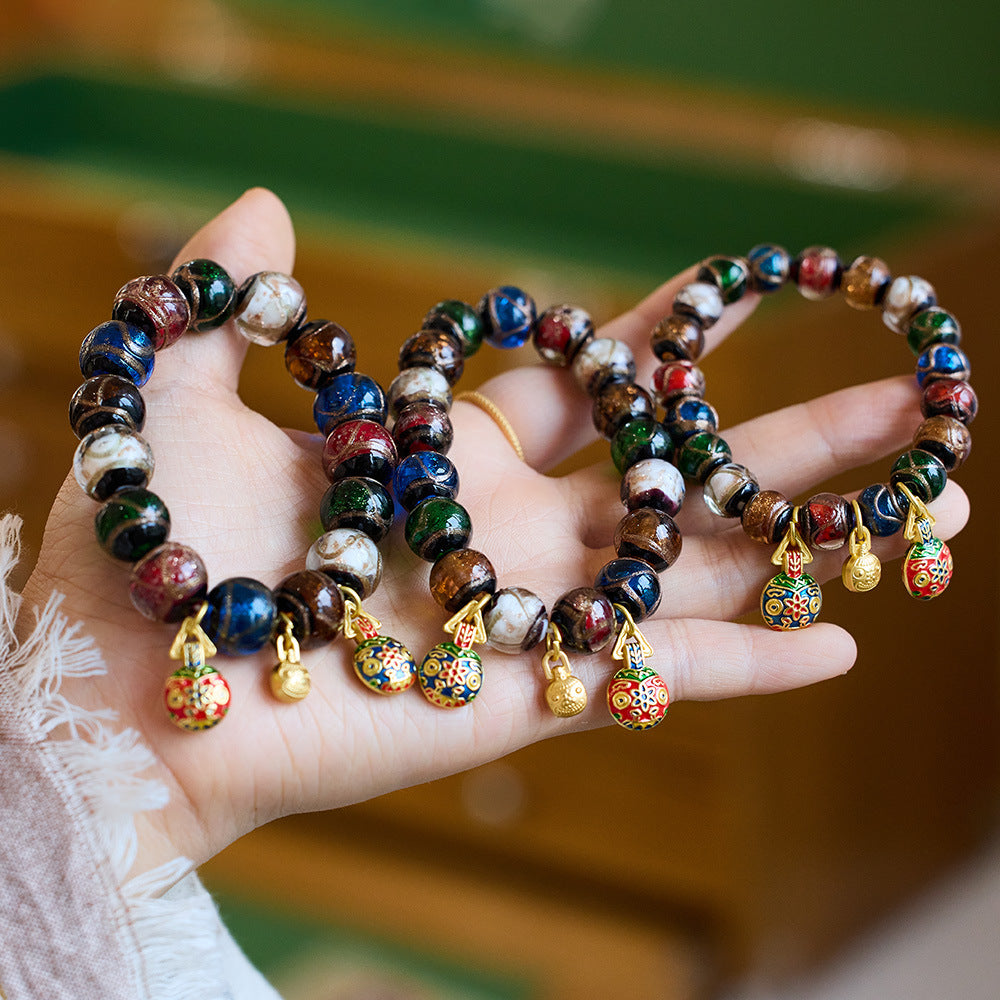 Celestial Harmony: Ancient Method Incense Ash Glazed Bracelet