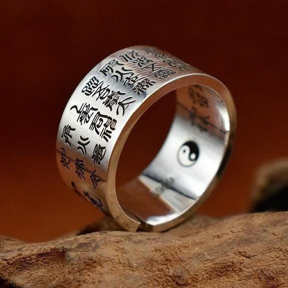Five Ghosts Moving Wealth Ring 鈥?Taoist Brass Wealth Amulet