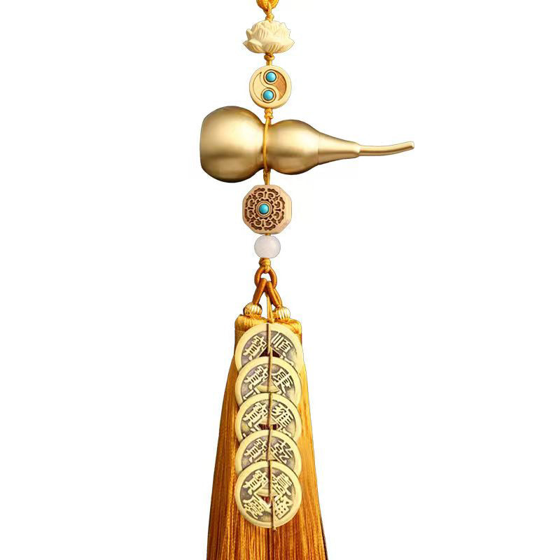 Solid Brass Fortune Wu Lou (Gourd) 鈥?Health & Wealth Protection Amulet