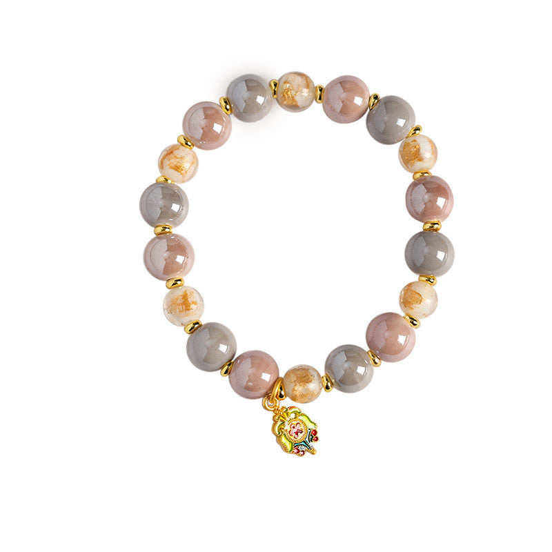 Celestial Harmony: Ancient Method Incense Ash Glazed Bracelet